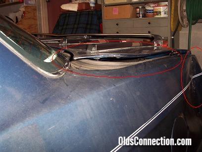 Trunk corner pried up