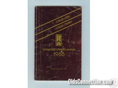 my 1988 olds cutlass cirea owners manual