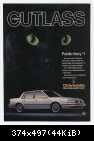 1987 olds black cat ad