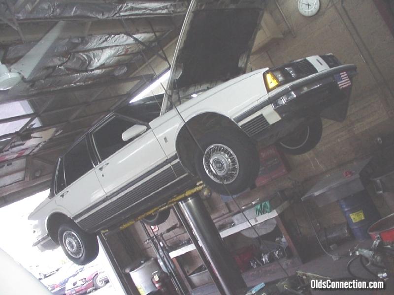 car on lift