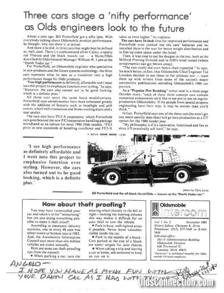 Oldsmobile Intercom FE3-X Darth Vader Hurst Olds Article